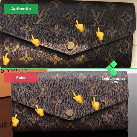 louis vuitton clemence wallet real vs fake|louis vuitton black zipper wallet.